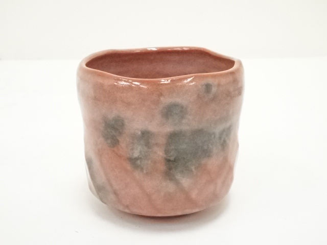 道具 ] - 道具 京焼 祥悦造 左入作福禄寿写赤楽茶碗（共箱） | ネット